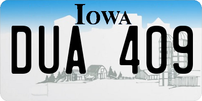IA license plate DUA409