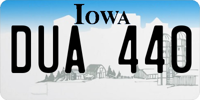 IA license plate DUA440