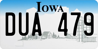 IA license plate DUA479