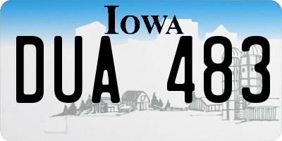 IA license plate DUA483
