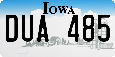 IA license plate DUA485