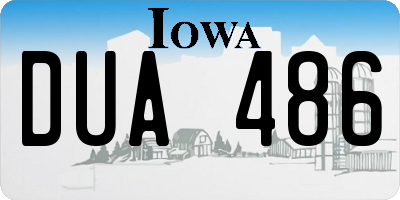 IA license plate DUA486