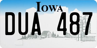 IA license plate DUA487