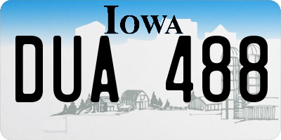 IA license plate DUA488