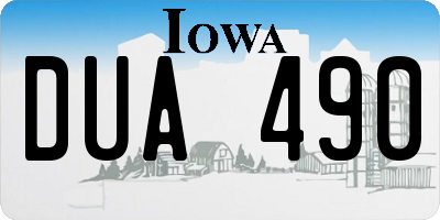 IA license plate DUA490