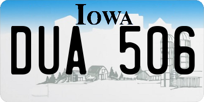 IA license plate DUA506