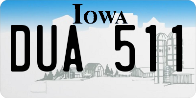 IA license plate DUA511