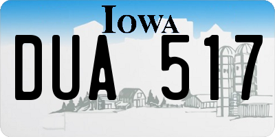 IA license plate DUA517