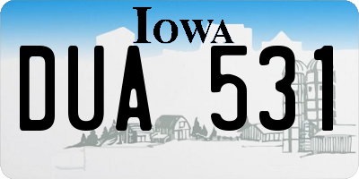 IA license plate DUA531