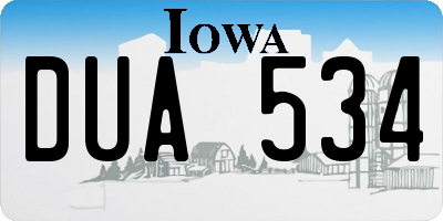 IA license plate DUA534