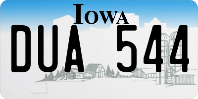 IA license plate DUA544