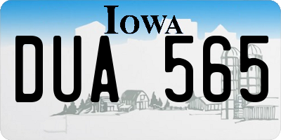 IA license plate DUA565