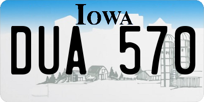 IA license plate DUA570