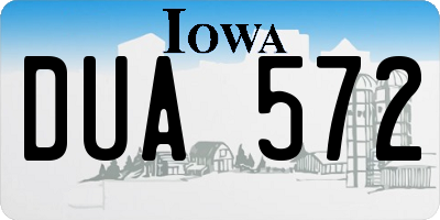 IA license plate DUA572