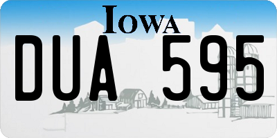 IA license plate DUA595