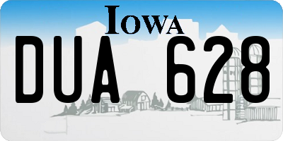 IA license plate DUA628