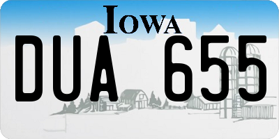 IA license plate DUA655