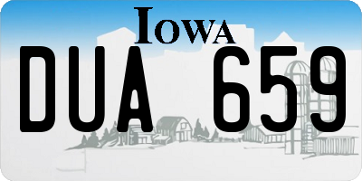IA license plate DUA659