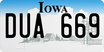 IA license plate DUA669