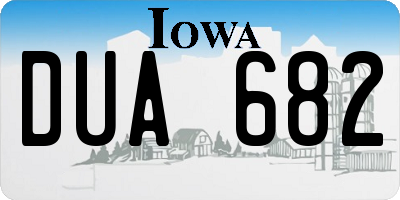 IA license plate DUA682