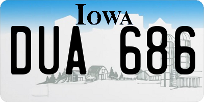 IA license plate DUA686