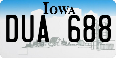 IA license plate DUA688