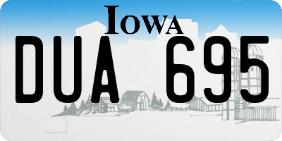 IA license plate DUA695