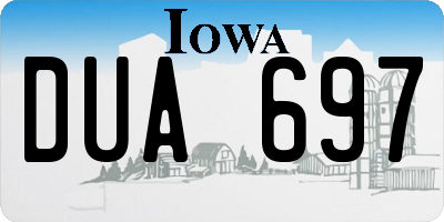 IA license plate DUA697