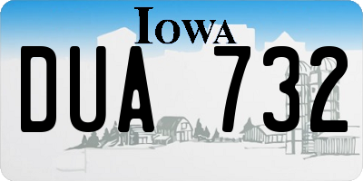 IA license plate DUA732