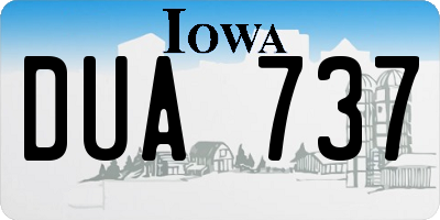 IA license plate DUA737