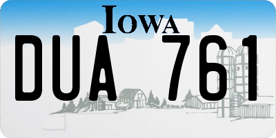 IA license plate DUA761