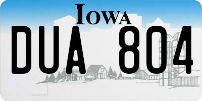 IA license plate DUA804