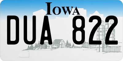 IA license plate DUA822