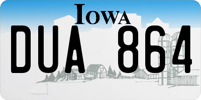 IA license plate DUA864