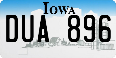 IA license plate DUA896