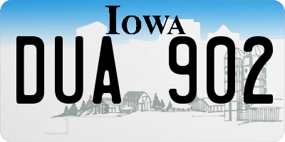IA license plate DUA902