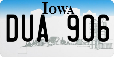 IA license plate DUA906