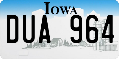 IA license plate DUA964