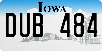 IA license plate DUB484