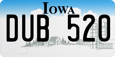 IA license plate DUB520