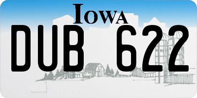 IA license plate DUB622
