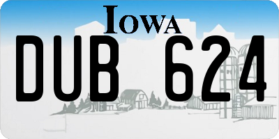 IA license plate DUB624