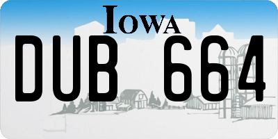IA license plate DUB664