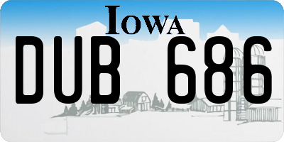 IA license plate DUB686