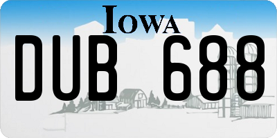 IA license plate DUB688