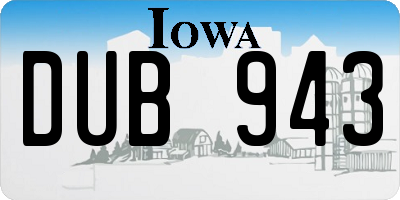 IA license plate DUB943