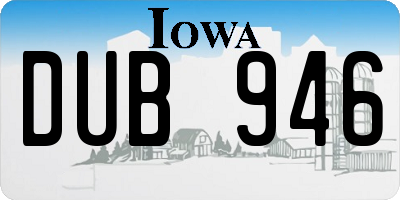 IA license plate DUB946