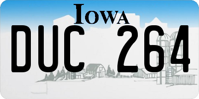 IA license plate DUC264