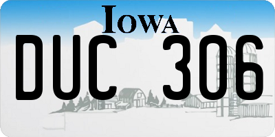 IA license plate DUC306