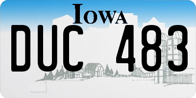 IA license plate DUC483